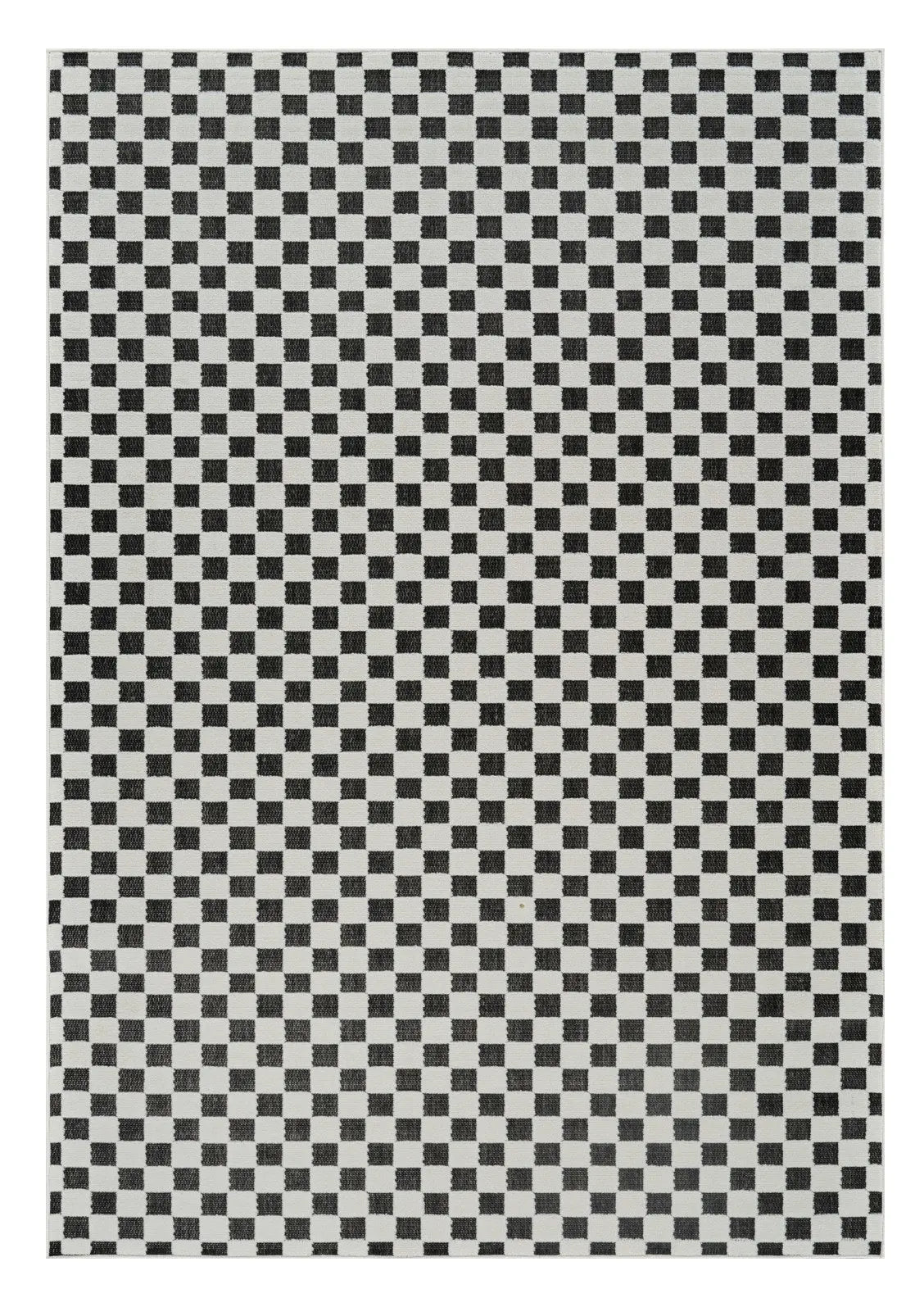 4' X 6' Black and White Geometric Distressed Indoor Outdoor Area Rug Homeroots Outdoor