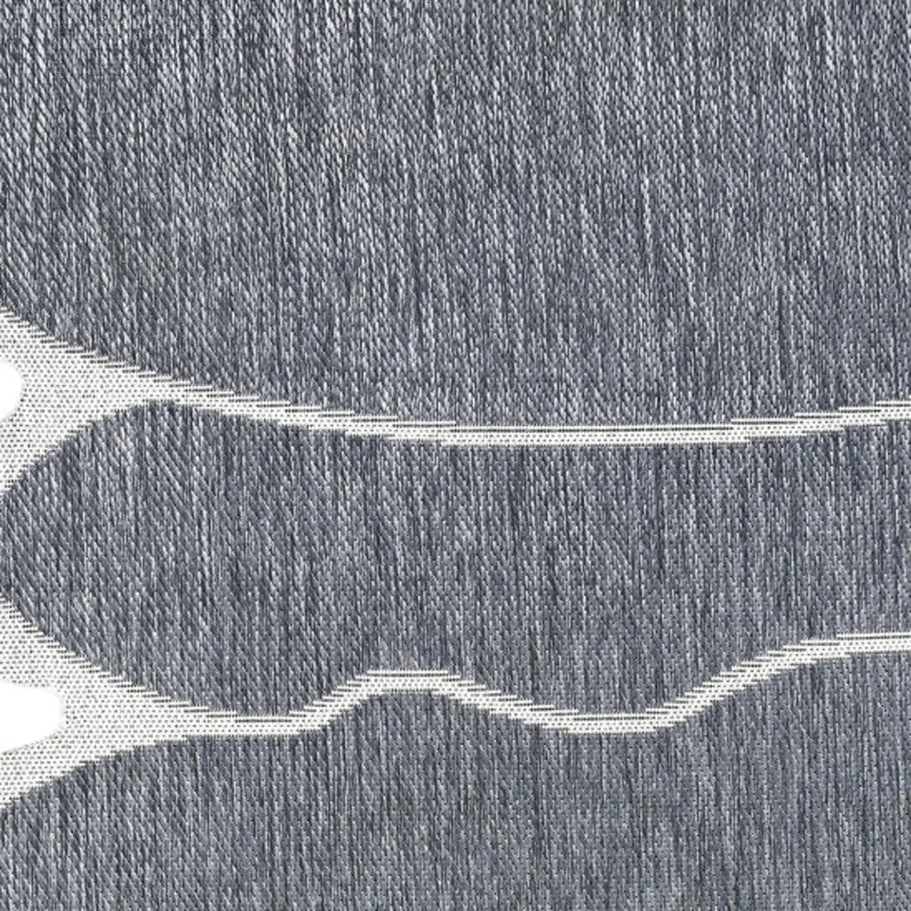 4' X 6' Blue And Cream Medallion Indoor Outdoor Area Rug Homeroots Outdoor
