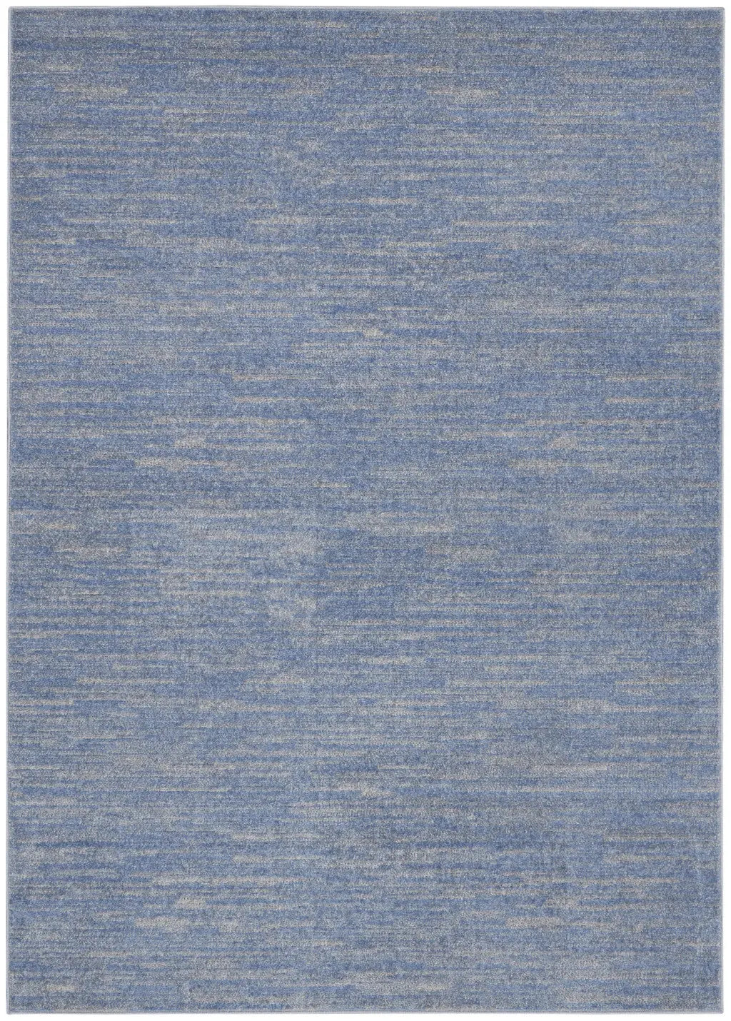 4' X 6' Blue And Gray Indoor Outdoor Area Rug - GreatEagleInc