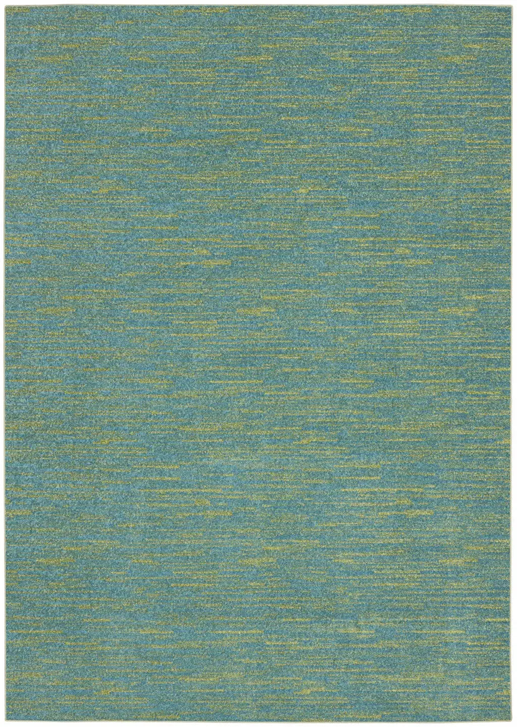 4' X 6' Blue And Green Indoor Outdoor Area Rug Homeroots Outdoor