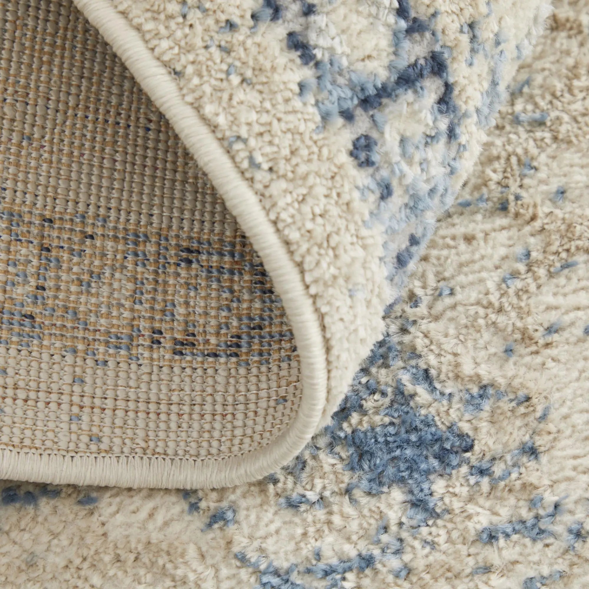 4' X 6' Blue And Ivory Geometric Area Rug Homeroots Home Decor