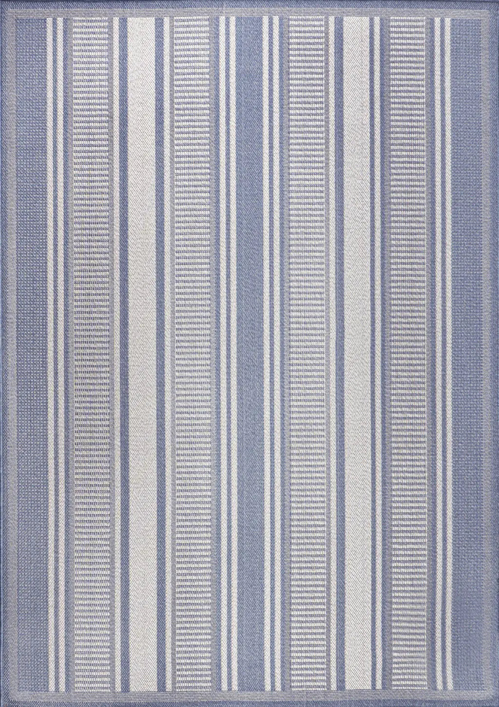 4' X 6' Blue And Light Gray Striped Indoor Outdoor Area Rug Homeroots Outdoor