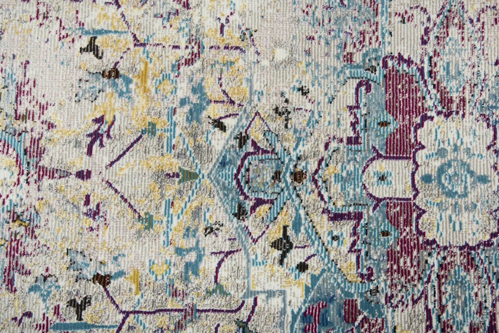 4' X 6' Blue Cream And Gold Oriental Area Rug Homeroots Home Decor