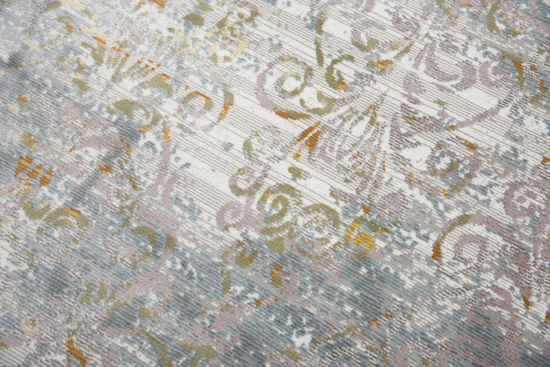 4' X 6' Blue Gray And Cream Oriental Area Rug Homeroots Home Decor