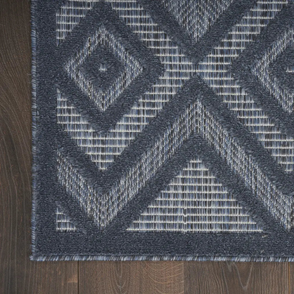 4' X 6' Blue Indoor Outdoor Area Rug - GreatEagleInc