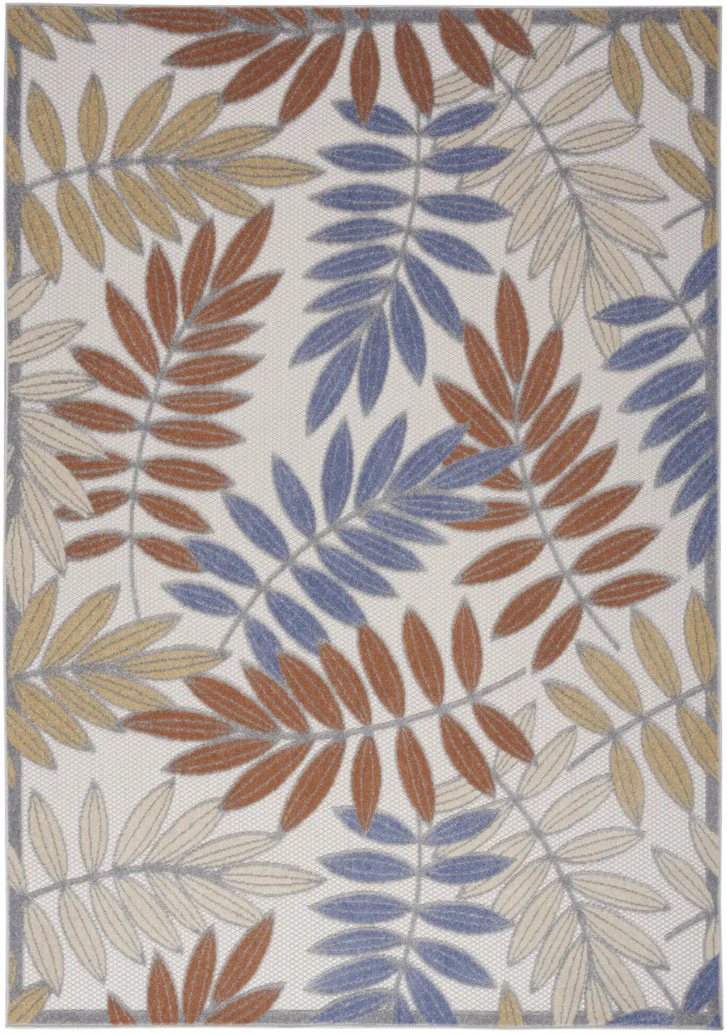 4' X 6' Blue Indoor Outdoor Area Rug Homeroots Outdoor