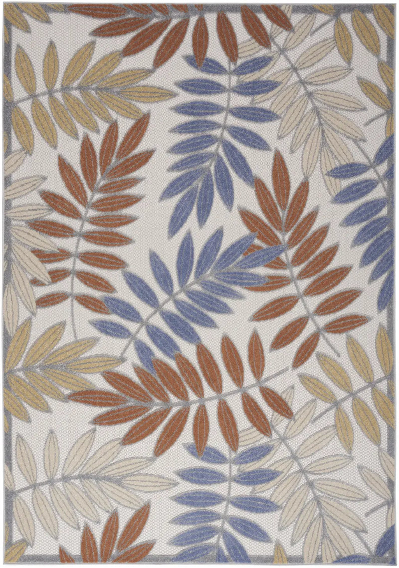 4' X 6' Blue Indoor Outdoor Area Rug Homeroots Outdoor