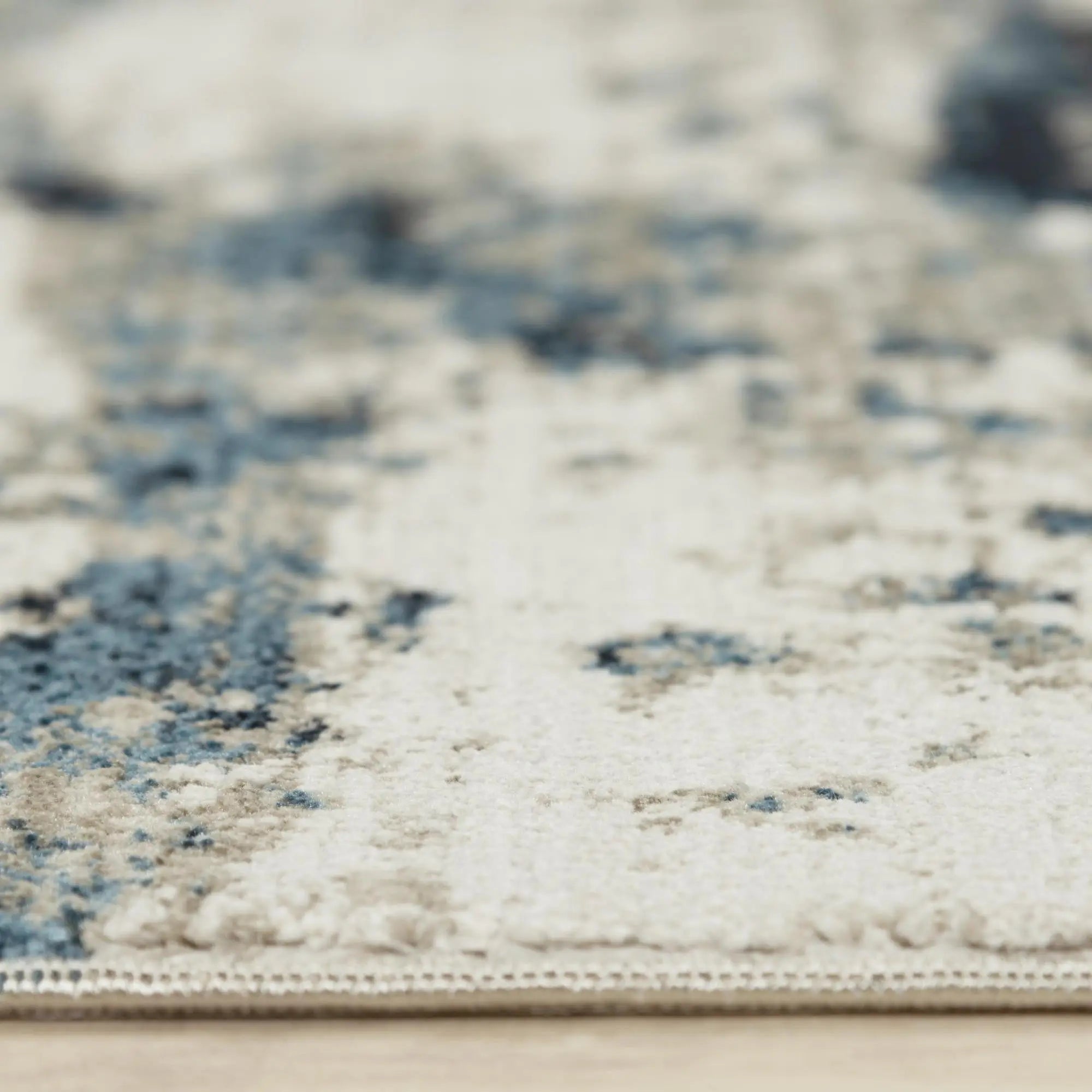 4' X 6' Blue Ivory And Beige Abstract Area Rug Homeroots Home Decor