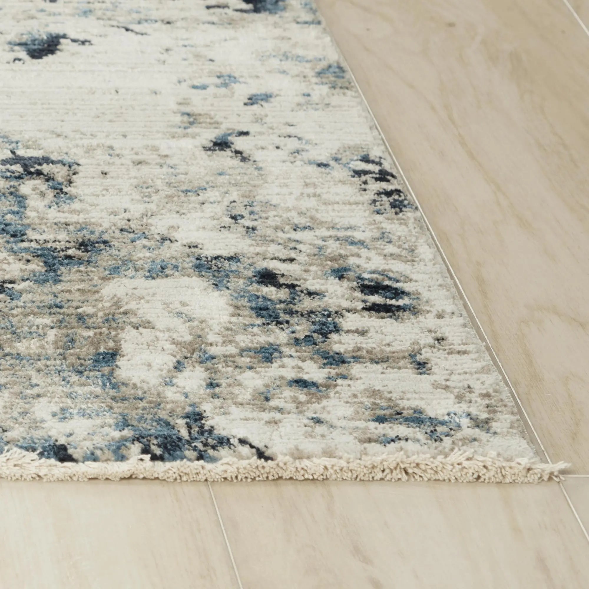 4' X 6' Blue Ivory And Beige Abstract Area Rug Homeroots Home Decor