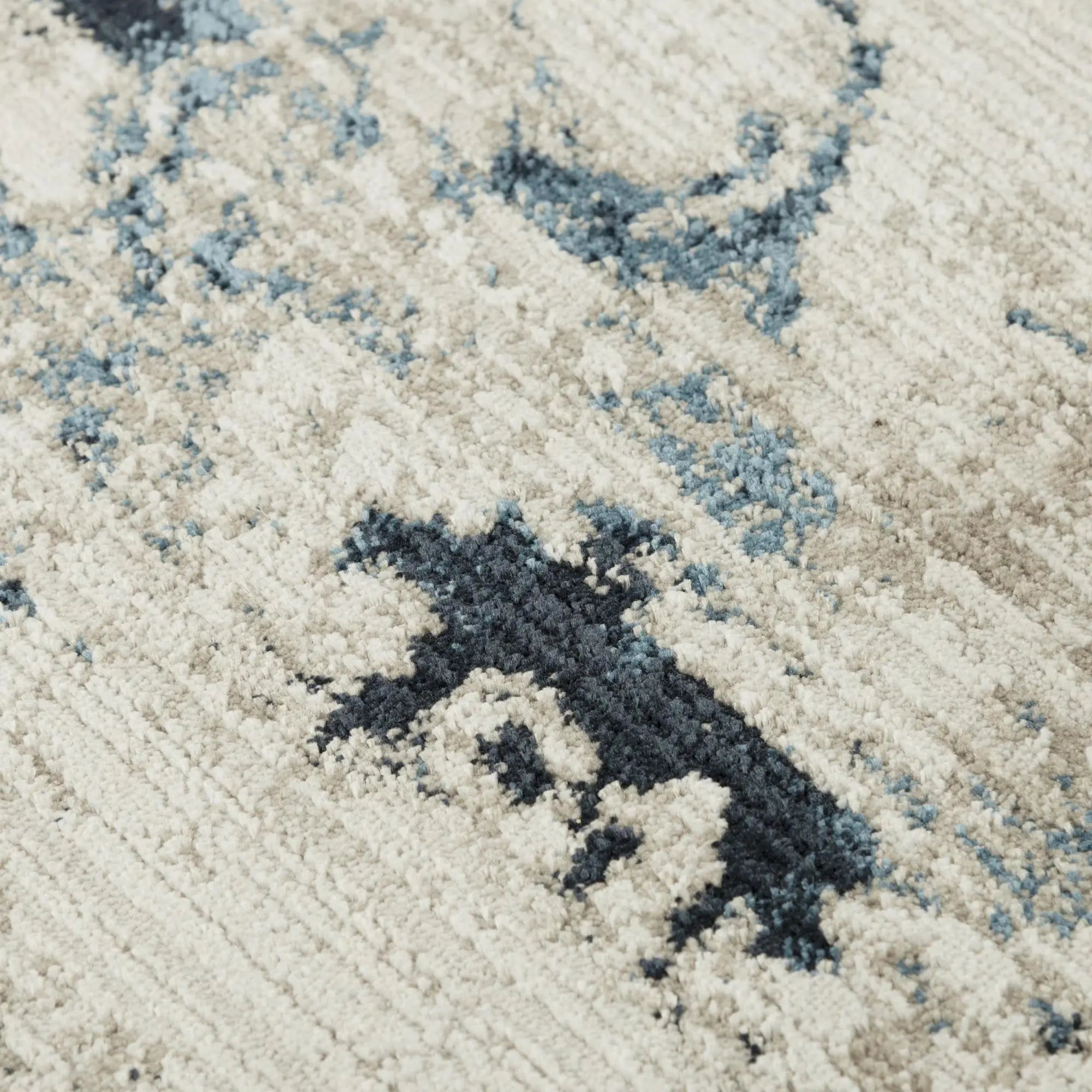 4' X 6' Blue Ivory And Beige Abstract Area Rug Homeroots Home Decor