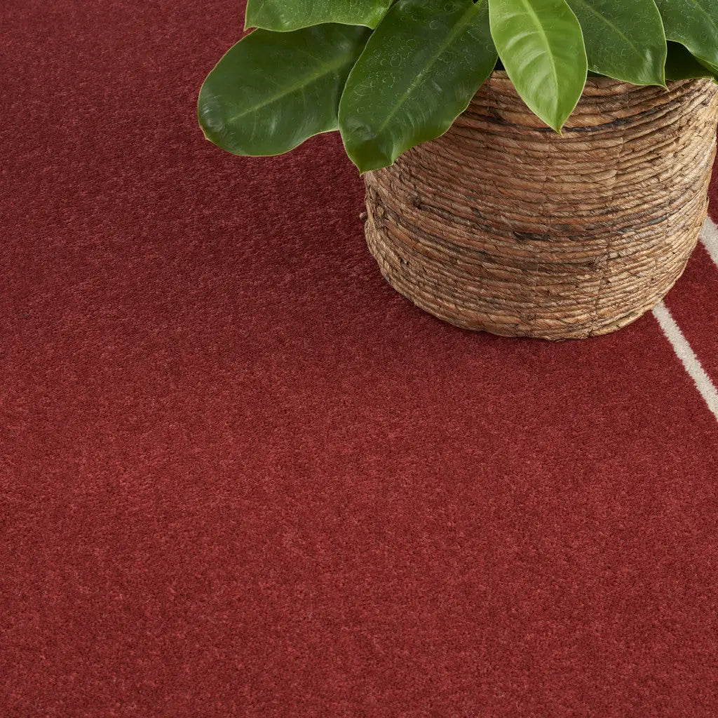 4' X 6' Brick Red And Ivory Indoor Outdoor Area Rug Homeroots Outdoor