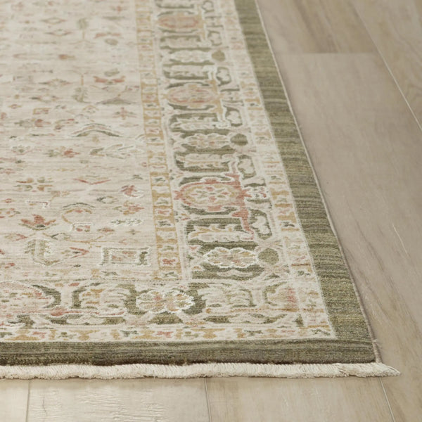4' X 6' Brown And Green Oriental Area Rug Homeroots Home Decor