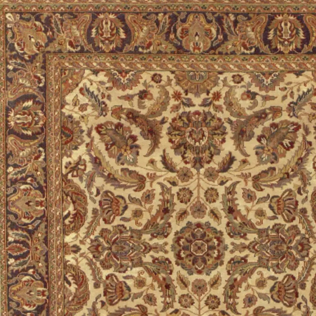 4' X 6' Brown Tan And Red Wool Oriental Hand Knotted Area Rug With Fringe Homeroots Home Decor
