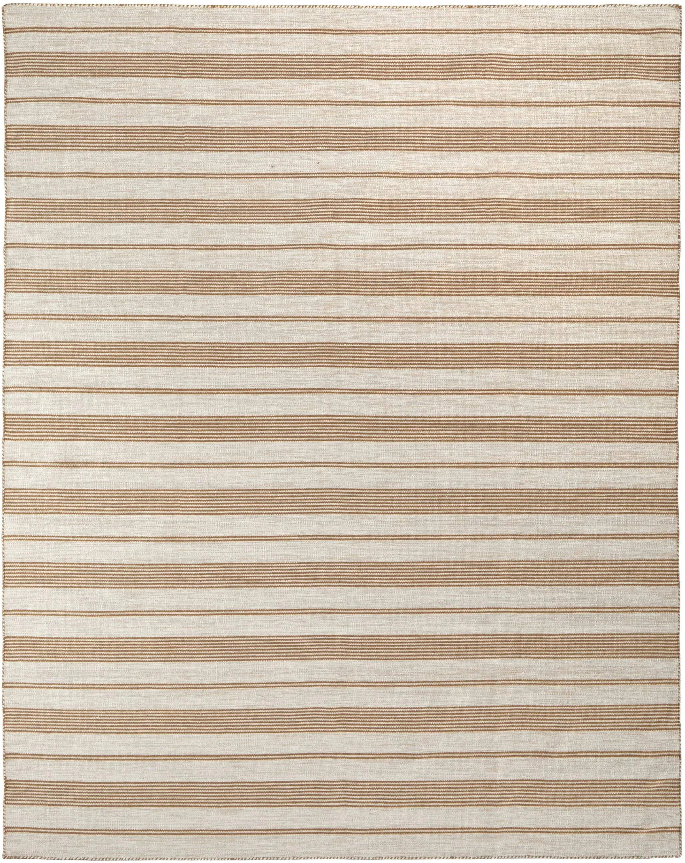 4' X 6' Brown and Ivory Striped Hand Woven Area Rug Homeroots Outdoor