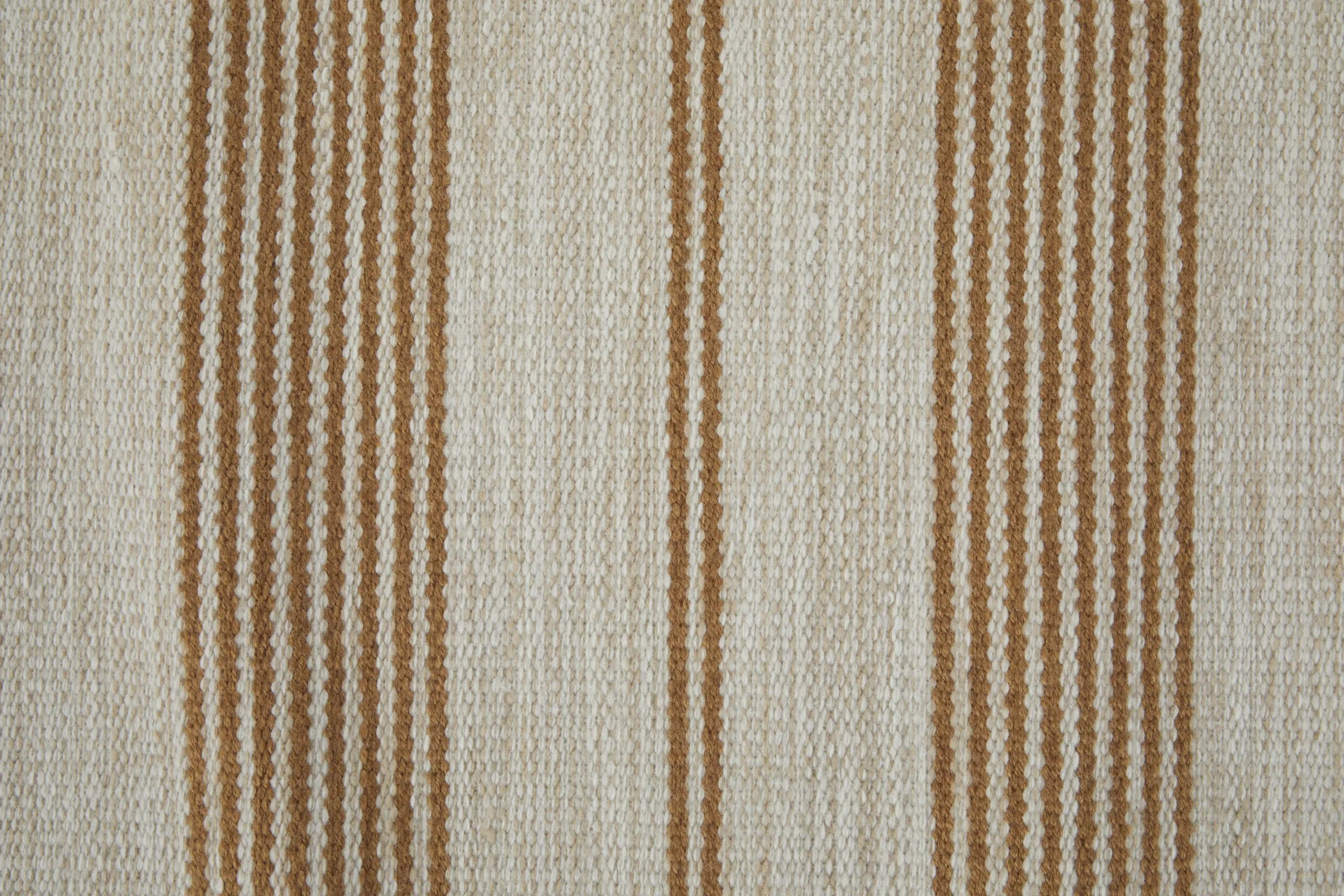 4' X 6' Brown and Ivory Striped Hand Woven Area Rug Homeroots Outdoor
