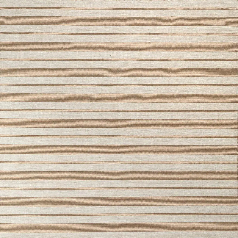 4' X 6' Brown and Ivory Striped Hand Woven Area Rug Homeroots Outdoor