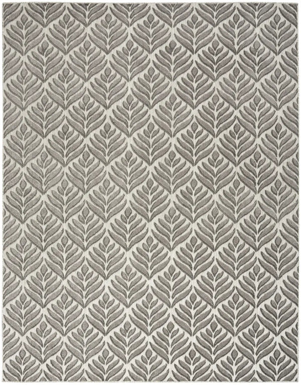 4' X 6' Charcoal Floral Stain Resistant Non Skid Area Rug Homeroots Outdoor