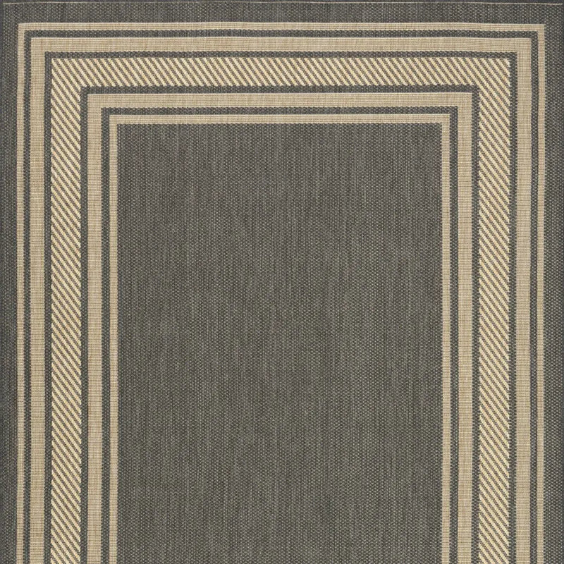 4' X 6' Charcoal Geometric Indoor Outdoor Area Rug Homeroots Outdoor