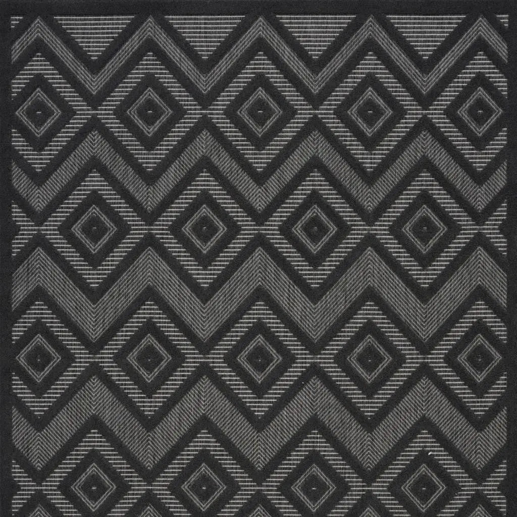 4' X 6' Charcoal Indoor Outdoor Area Rug - GreatEagleInc