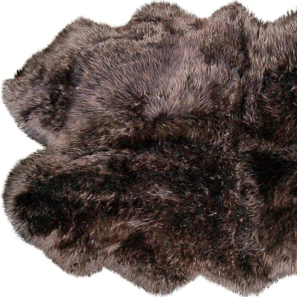 4' X 6' Chocolate Genuine Sheepskin Area Rug Homeroots Home Decor
