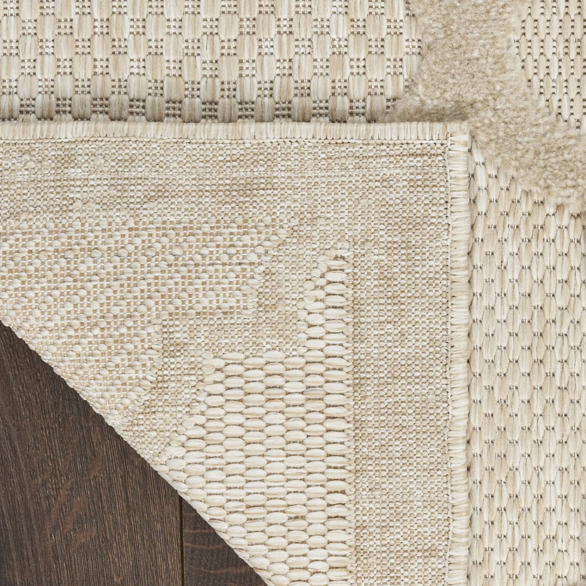 4' X 6' Cream And Beige Trellis Indoor Outdoor Area Rug Homeroots Outdoor