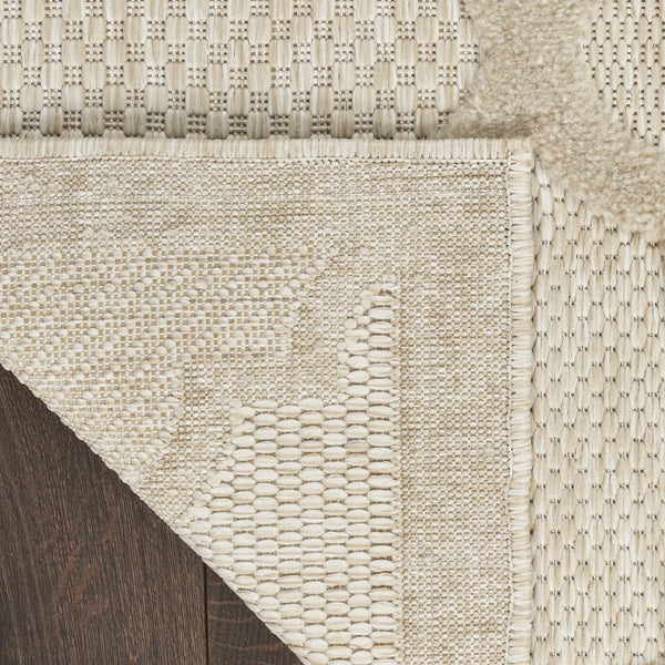 4' X 6' Cream And Beige Trellis Indoor Outdoor Area Rug Homeroots Outdoor