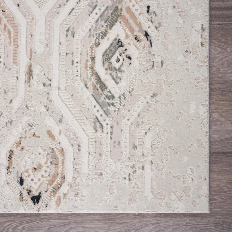4' X 6' Cream And Gray Ikat Area Rug Homeroots Home Decor