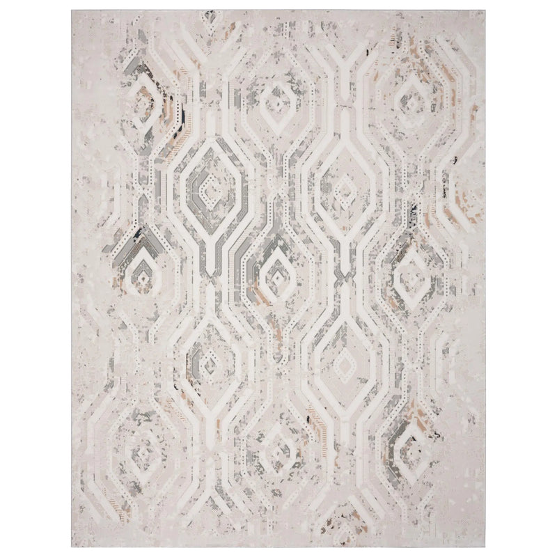 4' X 6' Cream And Gray Ikat Area Rug Homeroots Home Decor