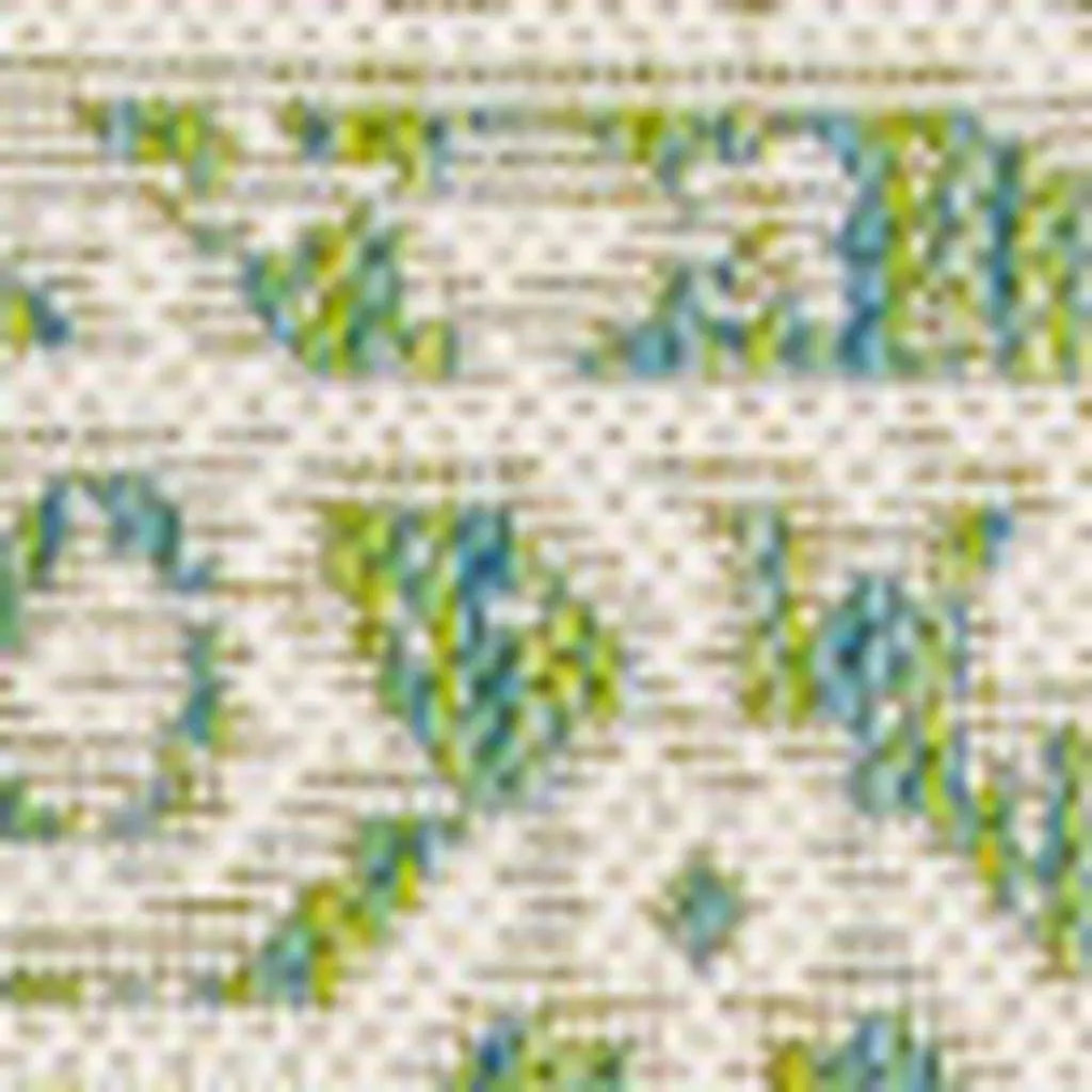 4' X 6' Cream And Green Medallion Indoor Outdoor Area Rug Homeroots Outdoor