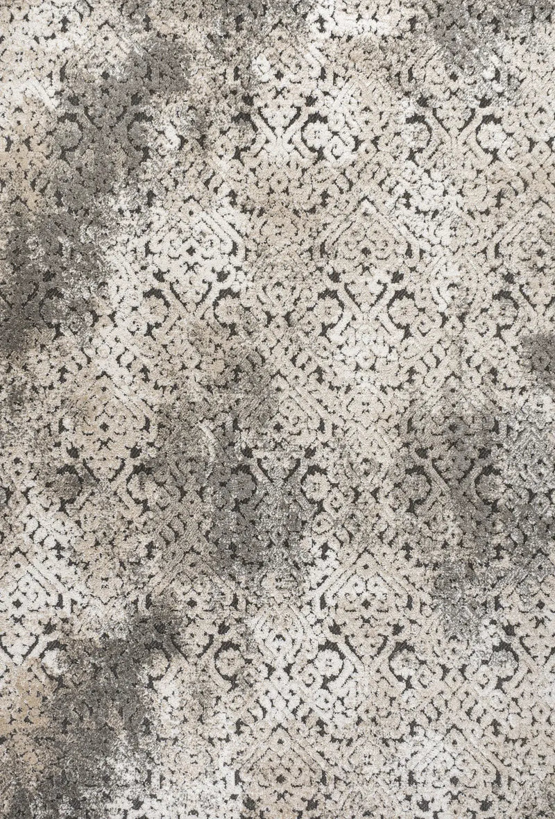 4' X 6' Cream Beige And Dark Gray Abstract Indoor Outdoor Area Rug - GreatEagleInc
