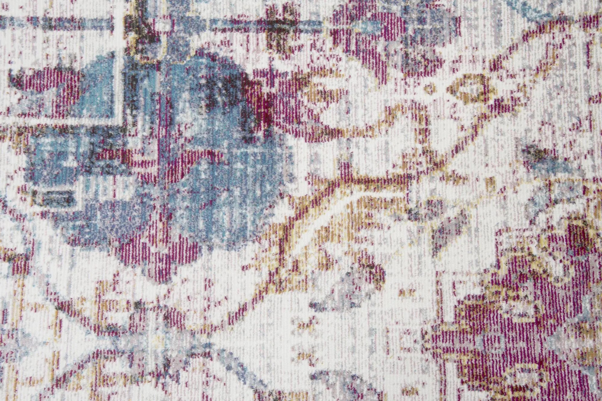 4' X 6' Cream Blue Rust And Gold Oriental Area Rug Homeroots Home Decor