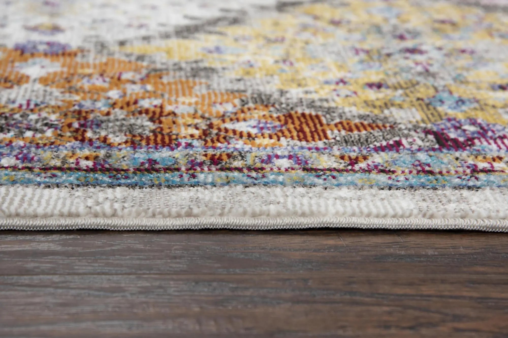 4' X 6' Cream Rust Gold And Blue Diamond Area Rug Homeroots Home Decor
