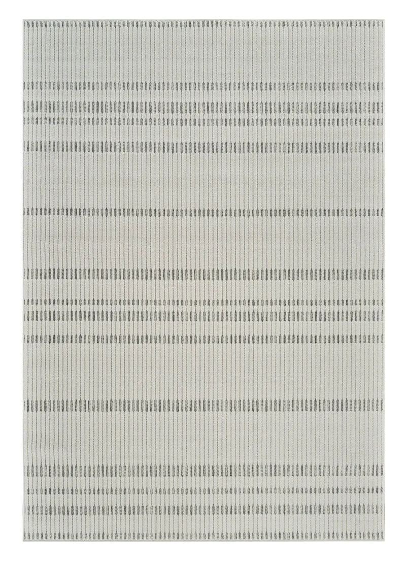 4' X 6' Cream and Beige Striped Distressed Indoor Outdoor Area Rug Homeroots Outdoor