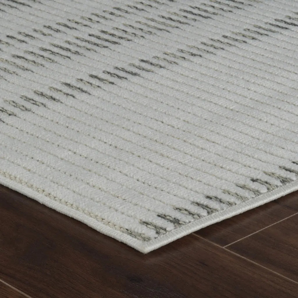 4' X 6' Cream and Beige Striped Distressed Indoor Outdoor Area Rug Homeroots Outdoor