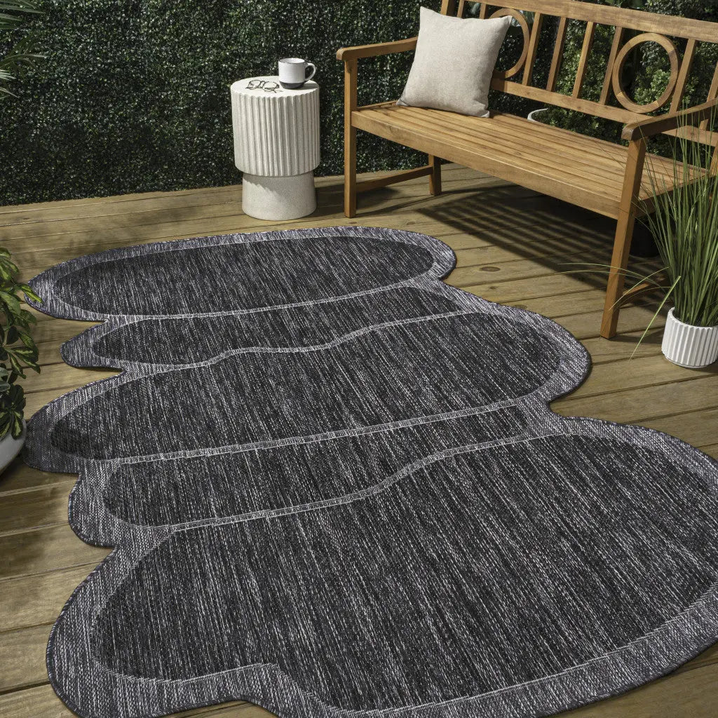 4' X 6' Dark Gray And Gray Medallion Indoor Outdoor Area Rug Homeroots Outdoor
