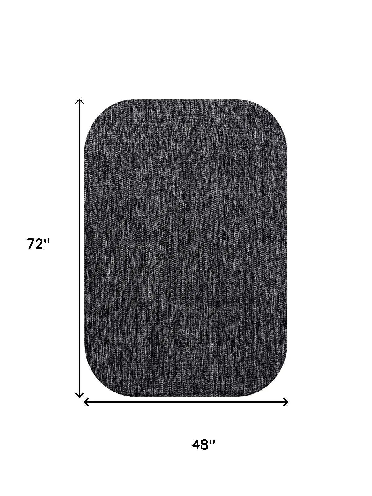 4' X 6' Dark Gray Indoor Outdoor Area Rug Homeroots Outdoor