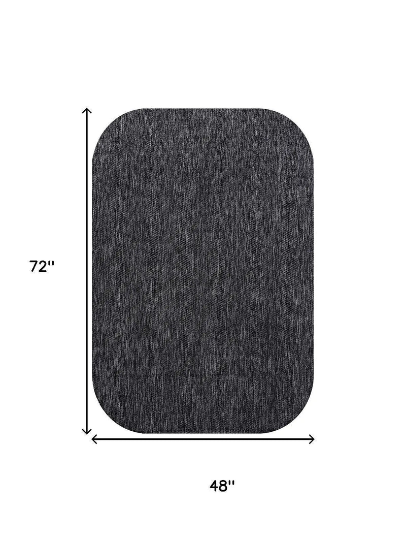 4' X 6' Dark Gray Indoor Outdoor Area Rug Homeroots Outdoor