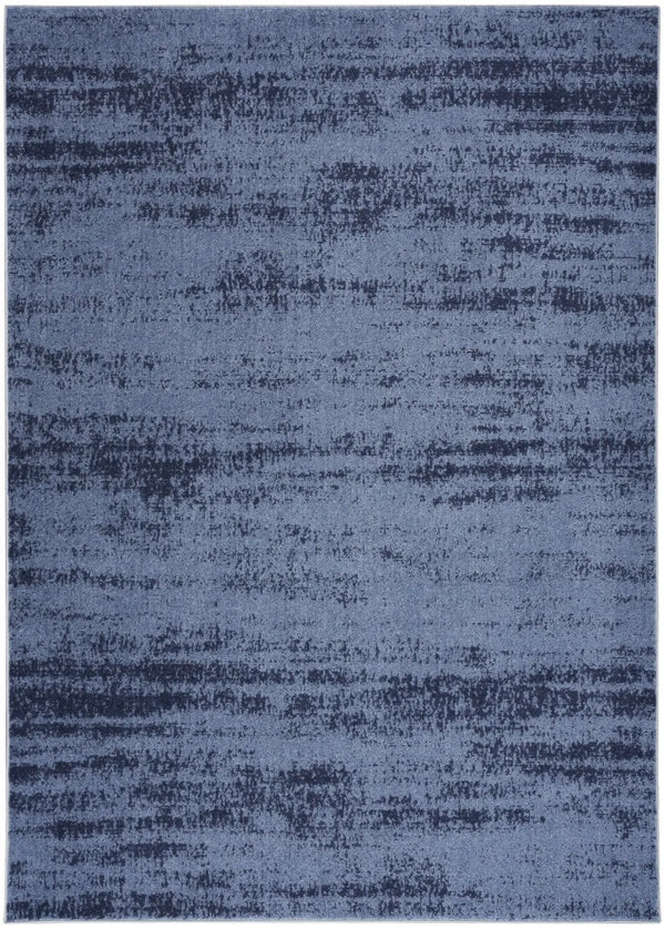 4' X 6' Denim Blue And Navy Blue Abstract Indoor Outdoor Area Rug Homeroots Outdoor