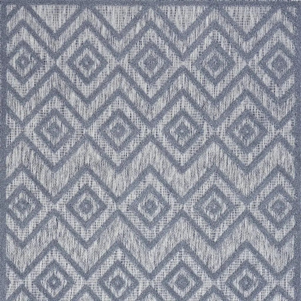 4' X 6' Denim Blue Indoor Outdoor Area Rug - GreatEagleInc