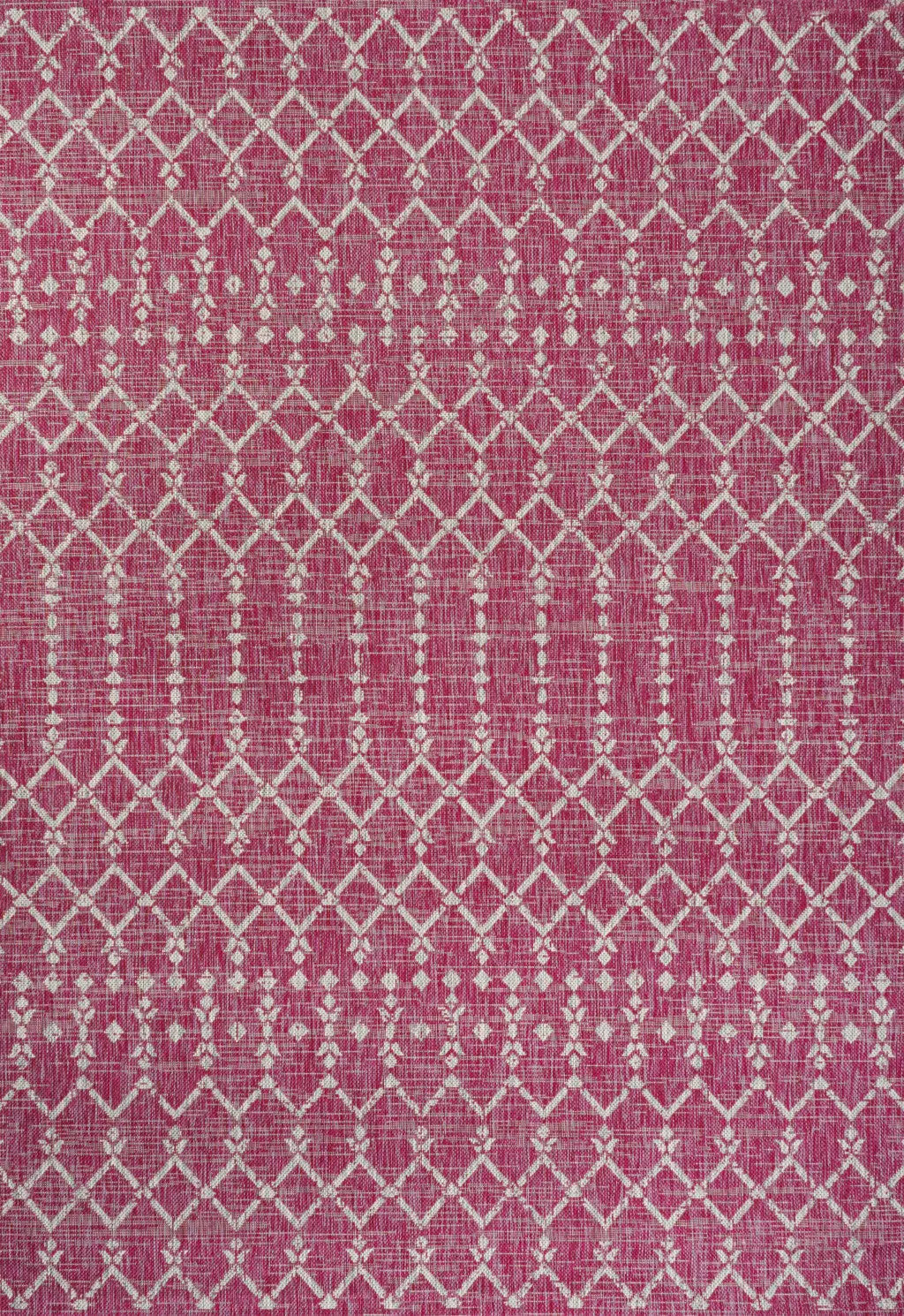 4' X 6' Fuchsia And Light Gray Trellis Indoor Outdoor Area Rug Homeroots Outdoor