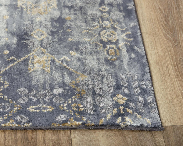 4' X 6' Gold Charcoal And Ivory Abstract Area Rug Homeroots Home Decor