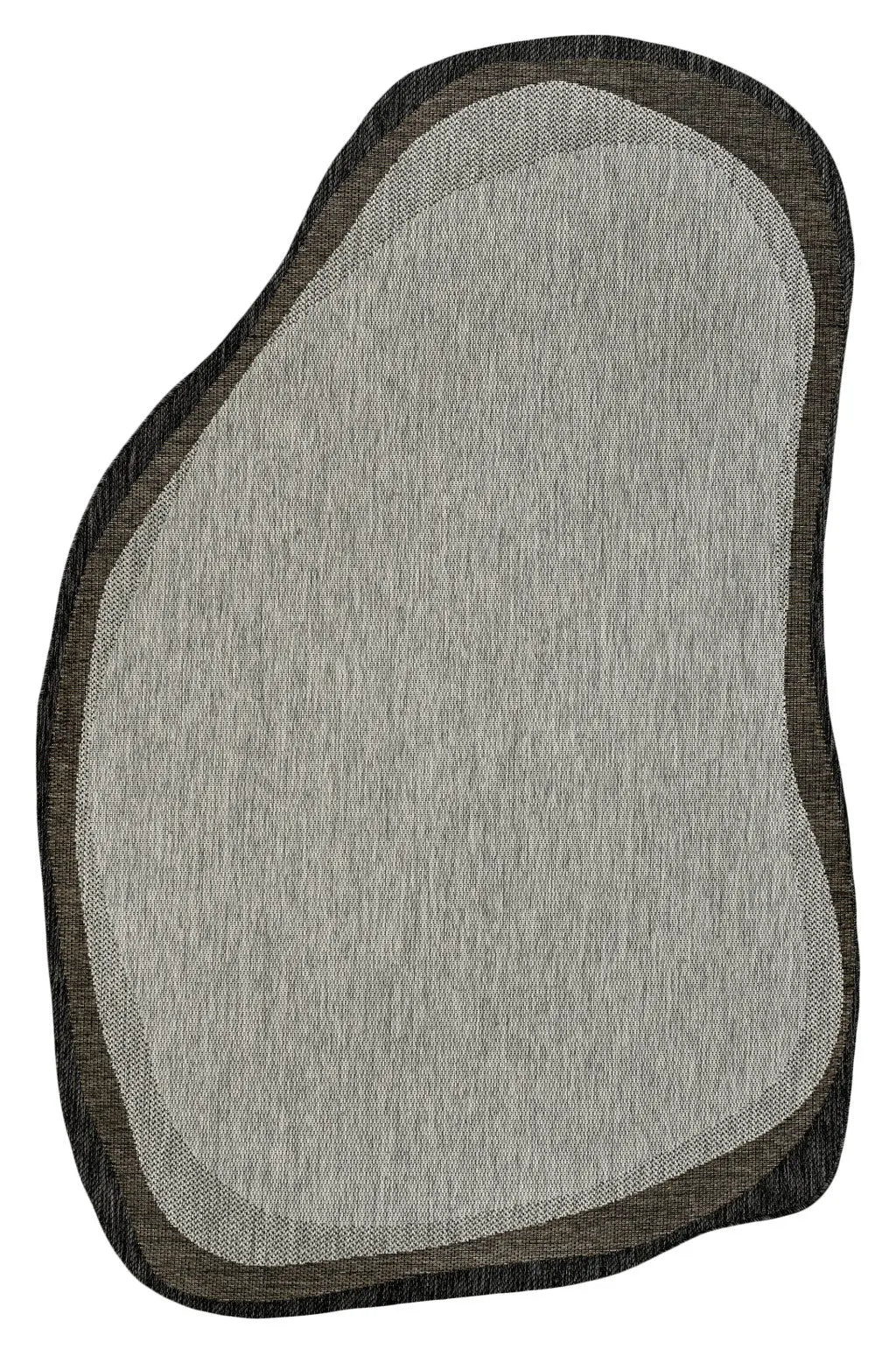 4' X 6' Gray And Black Abstract Indoor Outdoor Area Rug Homeroots Outdoor