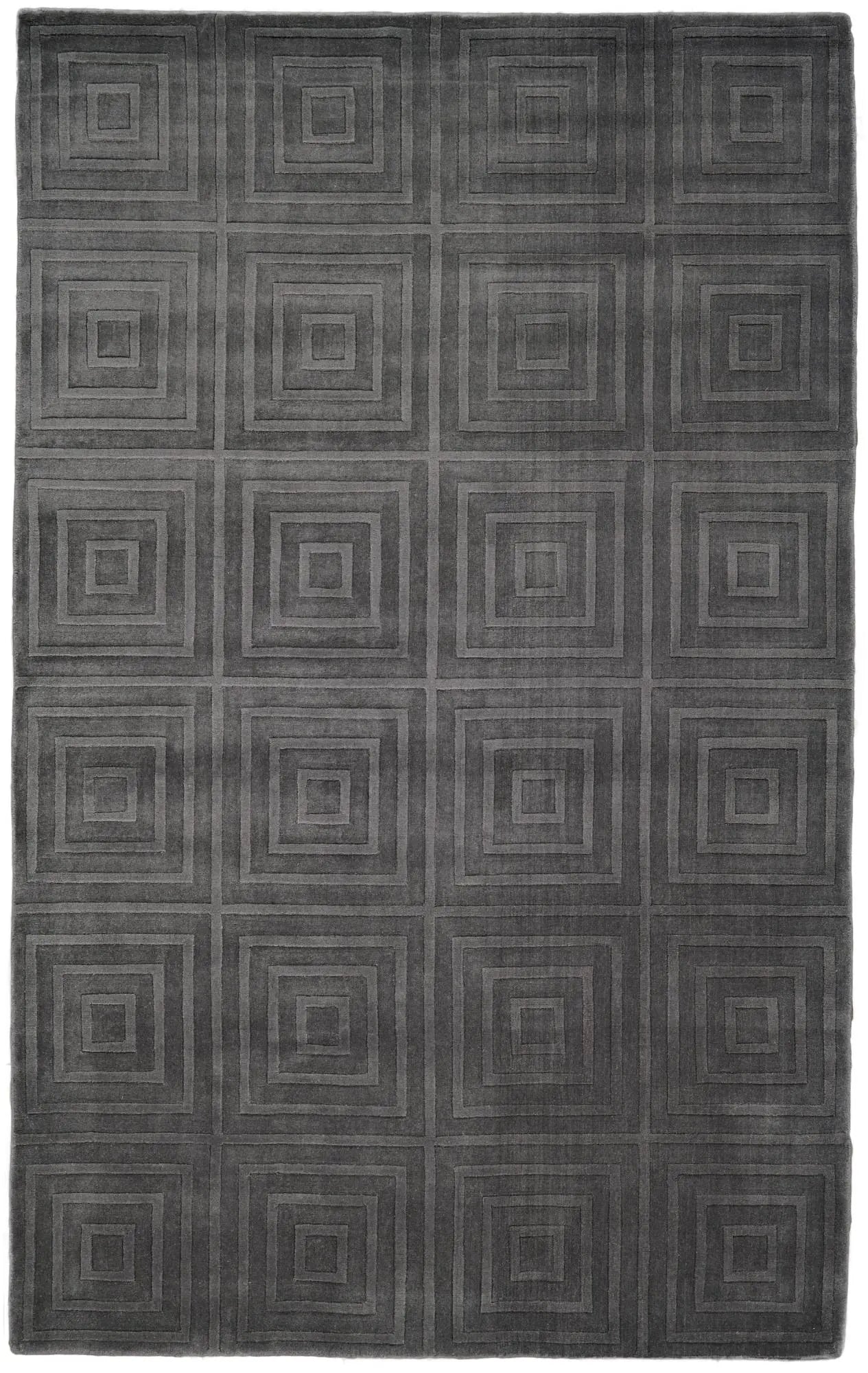 4' X 6' Gray And Black Geometric Hand Woven Area Rug Homeroots Home Decor