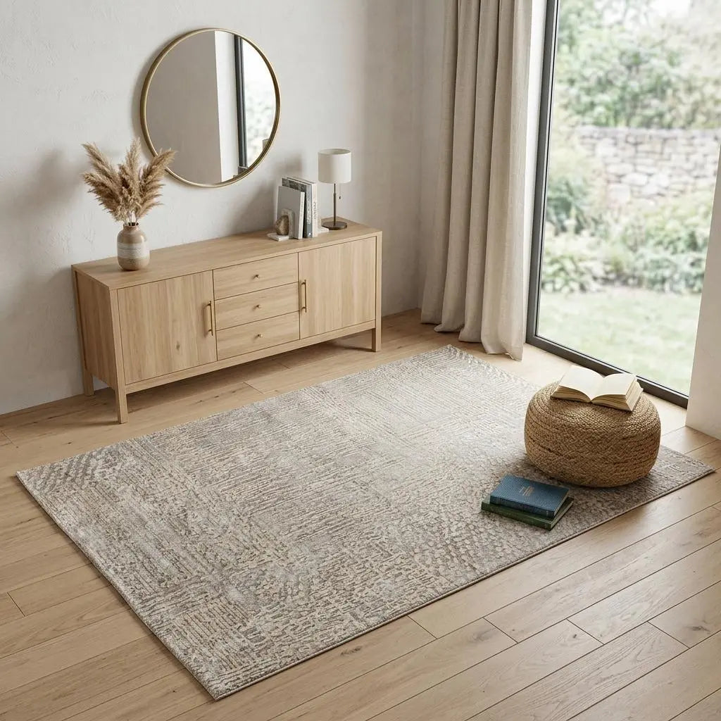 4' X 6' Gray And Ivory Abstract Hand Woven Area Rug Homeroots Home Decor