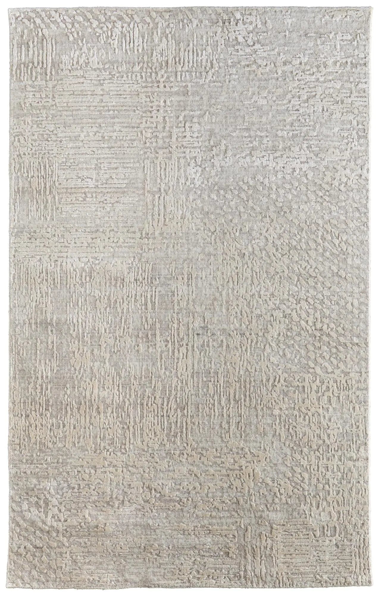 4' X 6' Gray And Ivory Abstract Hand Woven Area Rug Homeroots Home Decor