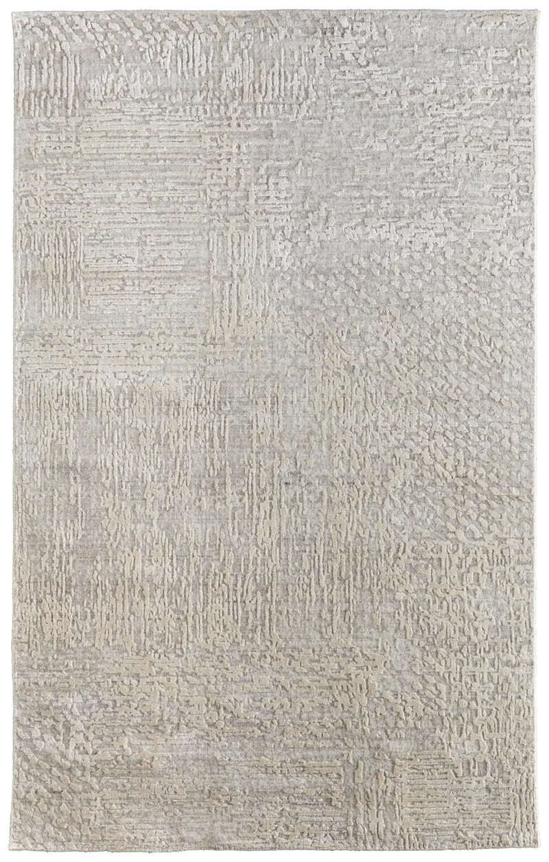 4' X 6' Gray And Ivory Abstract Hand Woven Area Rug Homeroots Home Decor