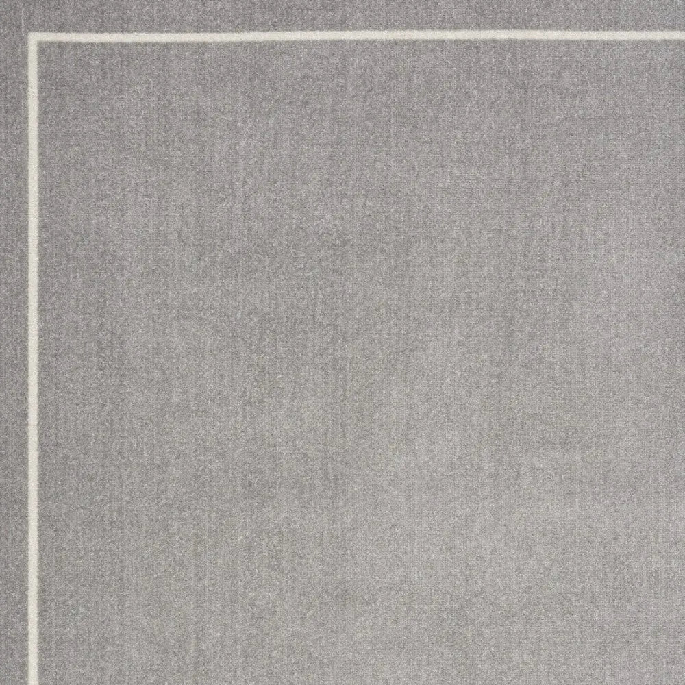 4' X 6' Gray And Ivory Indoor Outdoor Area Rug Homeroots Outdoor