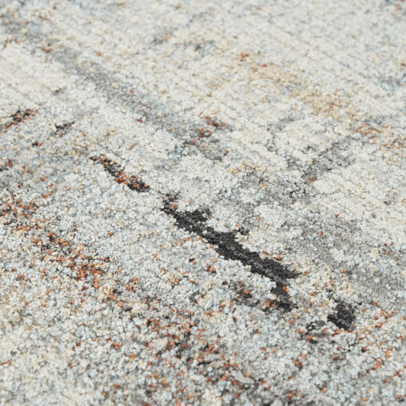 4' X 6' Gray And Rust Abstract Area Rug Homeroots Home Decor