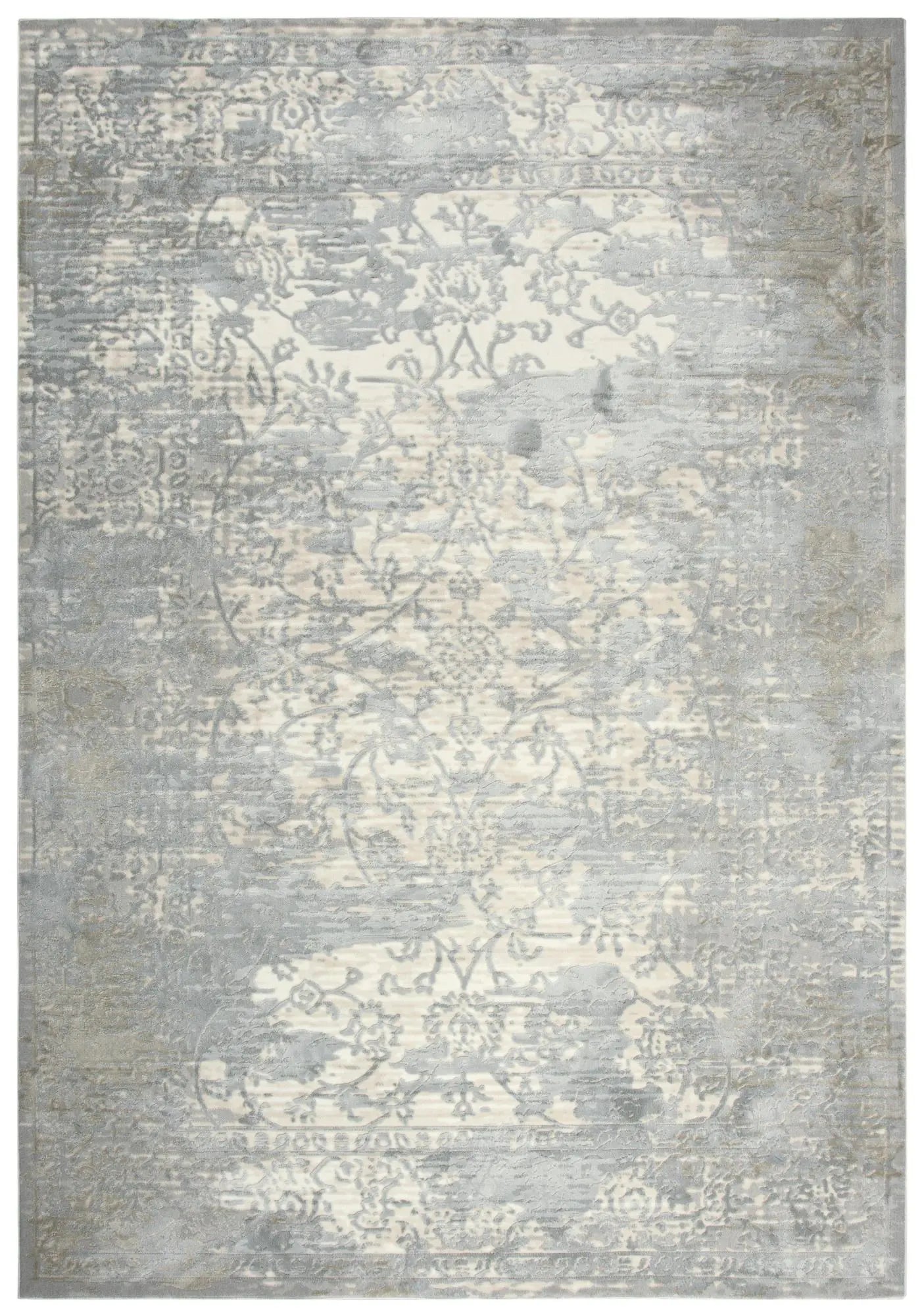 4' X 6' Gray Cream And Beige Trellis Area Rug Homeroots Home Decor