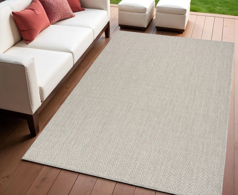 4' X 6' Gray Geometric Indoor Outdoor Area Rug Homeroots Outdoor